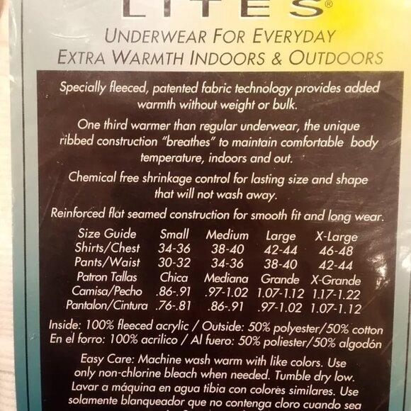 Vtg. NOS J.E. Morgan Winter Lites Men's Large (38-40) Thermal Pant Bottoms - USA - Picture 3 of 3